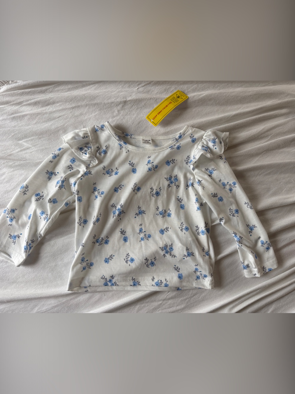 Children's Blue Floral Long-Sleeve Top
